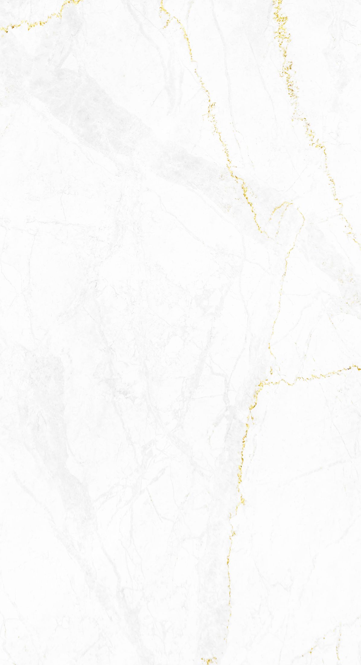 White marble background with gold veining.